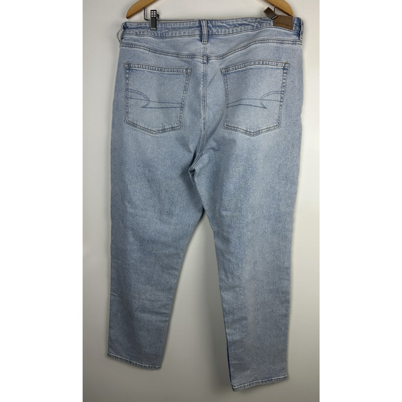 American Eagle AE Strigid Mom Jean Light Wash Blue Denim Women's Plus Size 18 - Picture 8 of 11